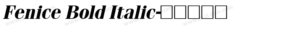 Fenice Bold Italic字体转换